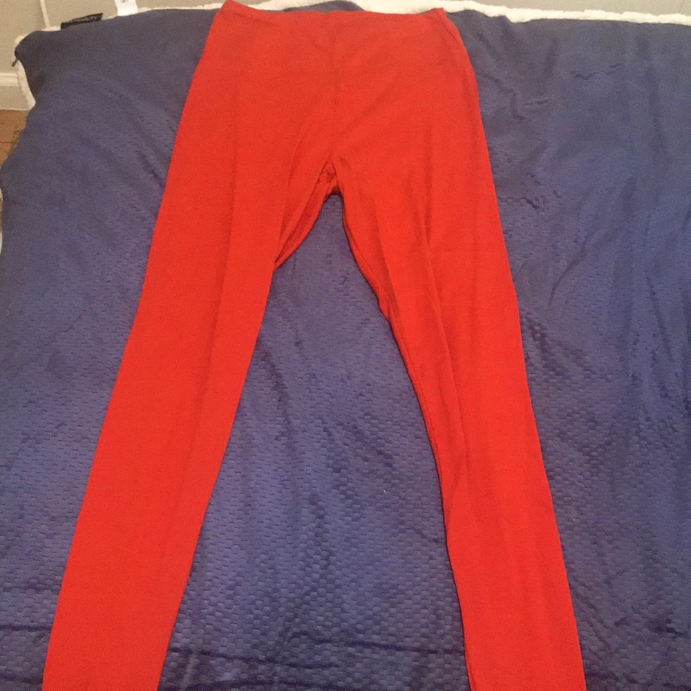 Red leggings. Never worn